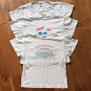 RE/DONE Women’s Rights Graphic Tee / T-Shirt 3-pack / S